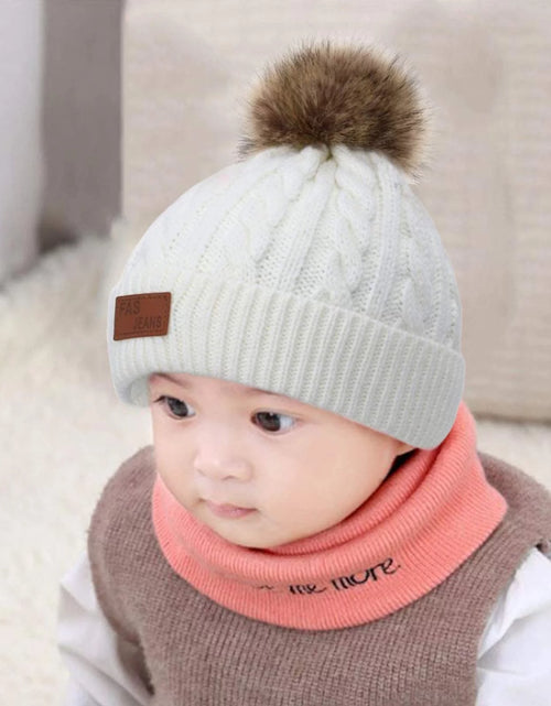 Load image into Gallery viewer, 3Pcs Kids Toddler Winter Beanie Hat Scarf Gloves Set for Boys Girls Age 2-6, Warm Fleece Lining Hat Beanie Sets
